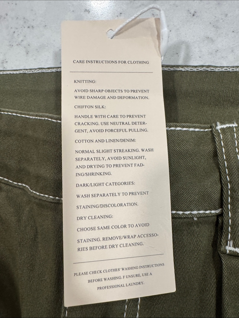 NWT DOKOTOO Sz 14 Olive Carpenter Utility Cargo High Waist White Stitch Stretch - Picture 8 of 16